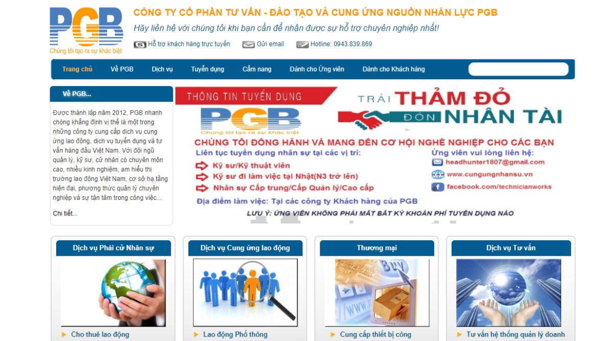 Công Ty Cổ Phần Tư Vấn - Đào Tạo Và Cung Ứng Nguồn Nhân Lực PGB