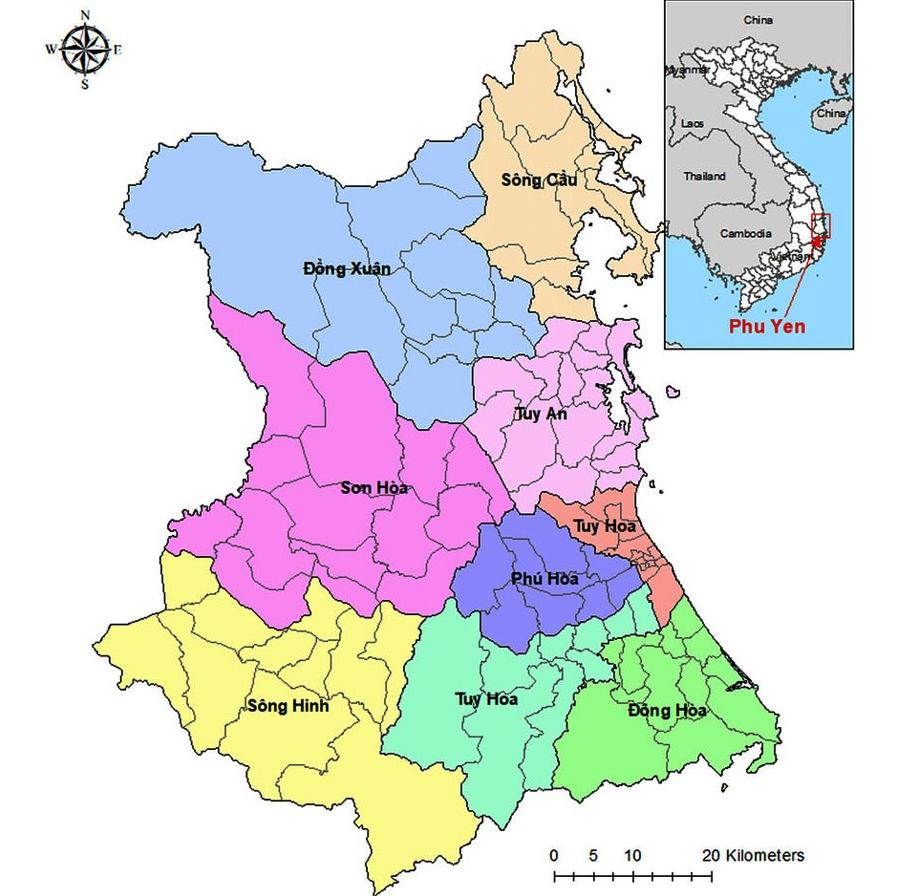 Bản đồ tỉnh Phú Yên