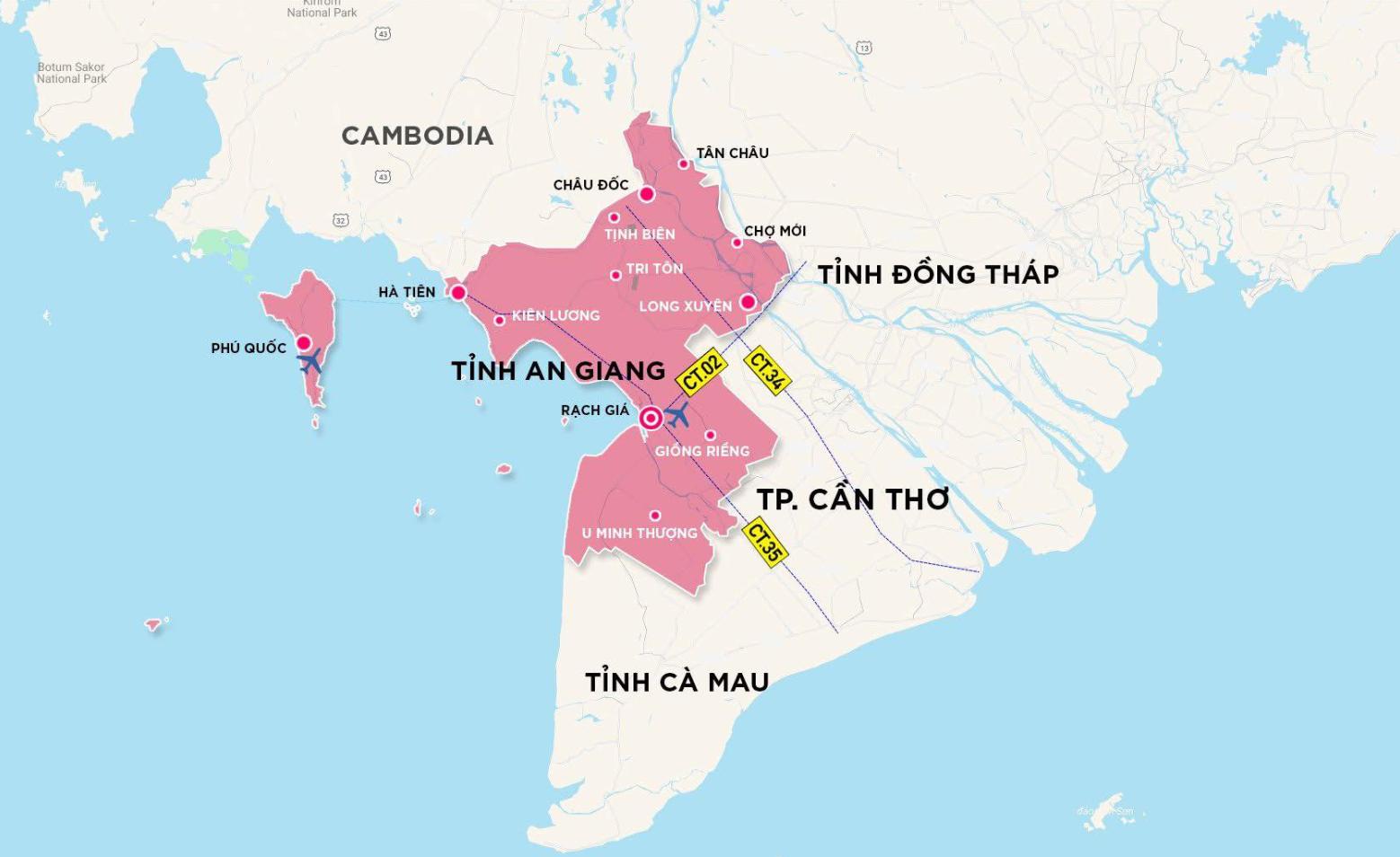 An Giang là một tỉnh nằm trong khu vực đồng bằng sông Cửu Long