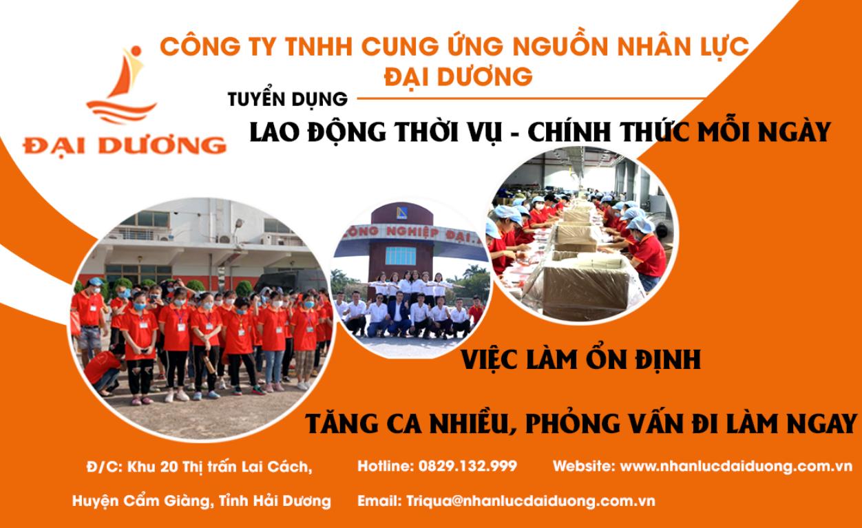 Nhân lực Đại Dương là công ty cung ứng lao động Hải Dương uy tín