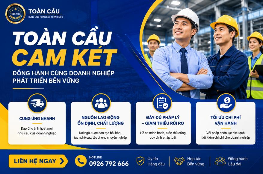 Toàn Cầu cam kết mang lại nhiều lợi ích về nguồn lực tài chính và nguồn nhân lực cho doanh nghiệp
