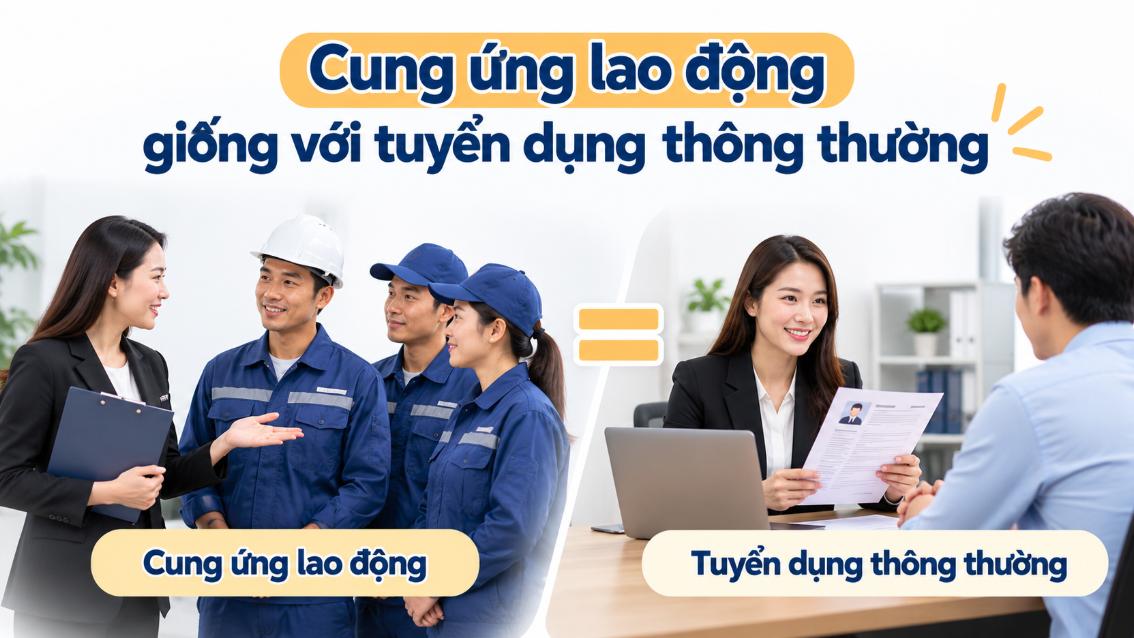 Cung ứng lao động giống với tuyển dụng thông thường là không đúng nhưng rất nhiều công ty hiểu nhầm